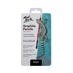 MONT MARTE GRAPHITE SKETCHING Pencils Tin Set 12 Pieces